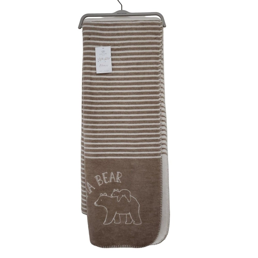 Docofil Mama Bear Throw Blanket 51x67 Cotton Blend Portugal Fall Winter Gift
